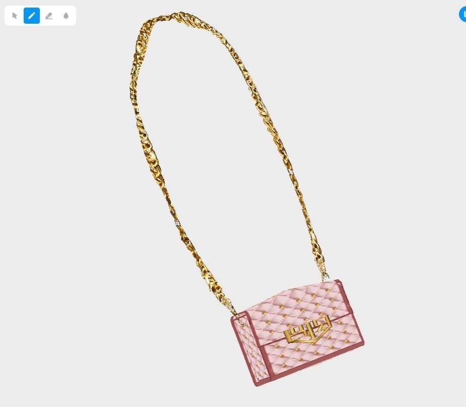 【Vroid】レザーキルティングショルダーミニバッグ【正式版/Ringo式スクリプト使用】