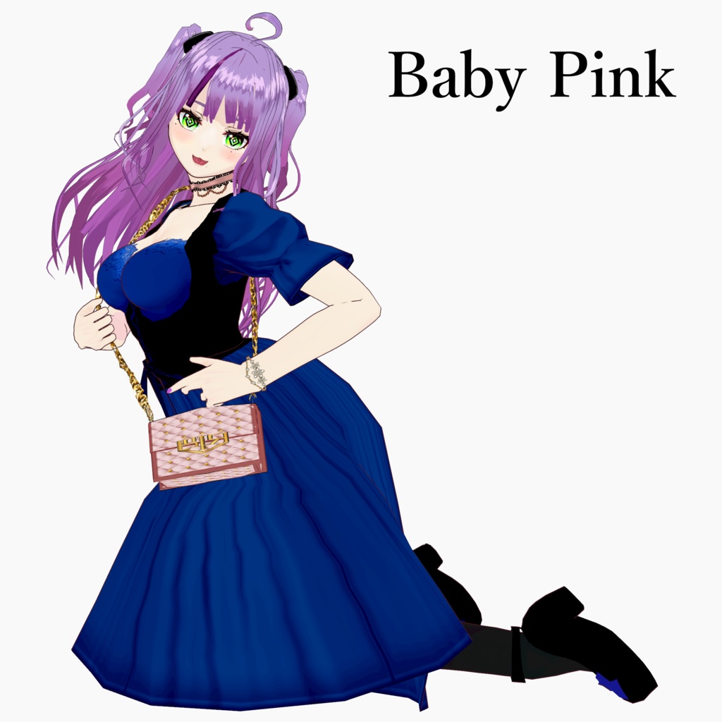 【Vroid】レザーキルティングショルダーミニバッグ【正式版/Ringo式スクリプト使用】