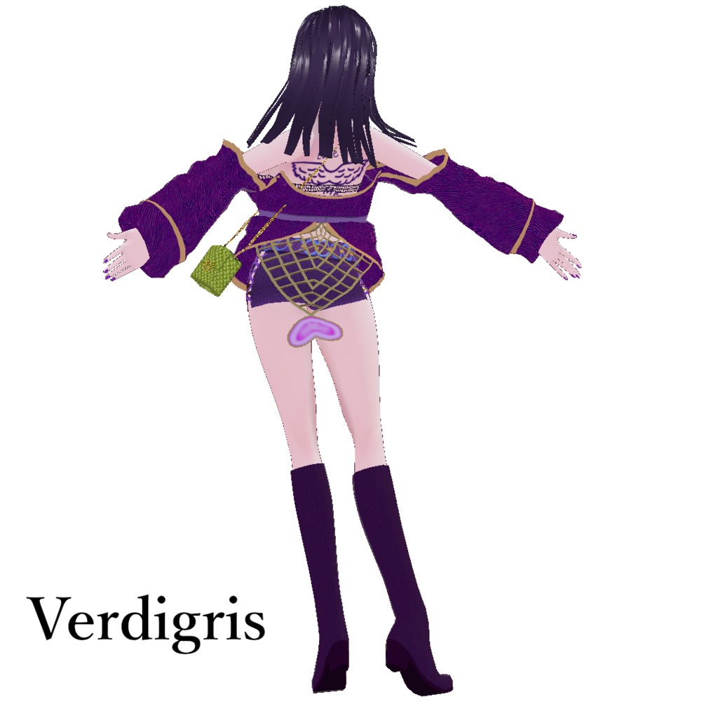 【Vroid】レザーキルティングショルダーミニバッグ【正式版/Ringo式スクリプト使用】