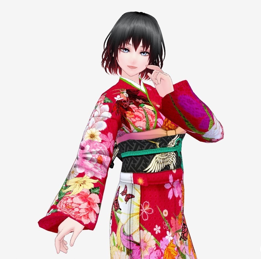 【Vroid】百花繚乱・花園着物【女性・女装用/正式版】