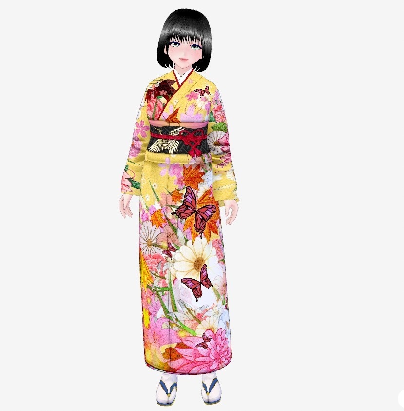 【Vroid】百花繚乱・花園着物【女性・女装用/正式版】