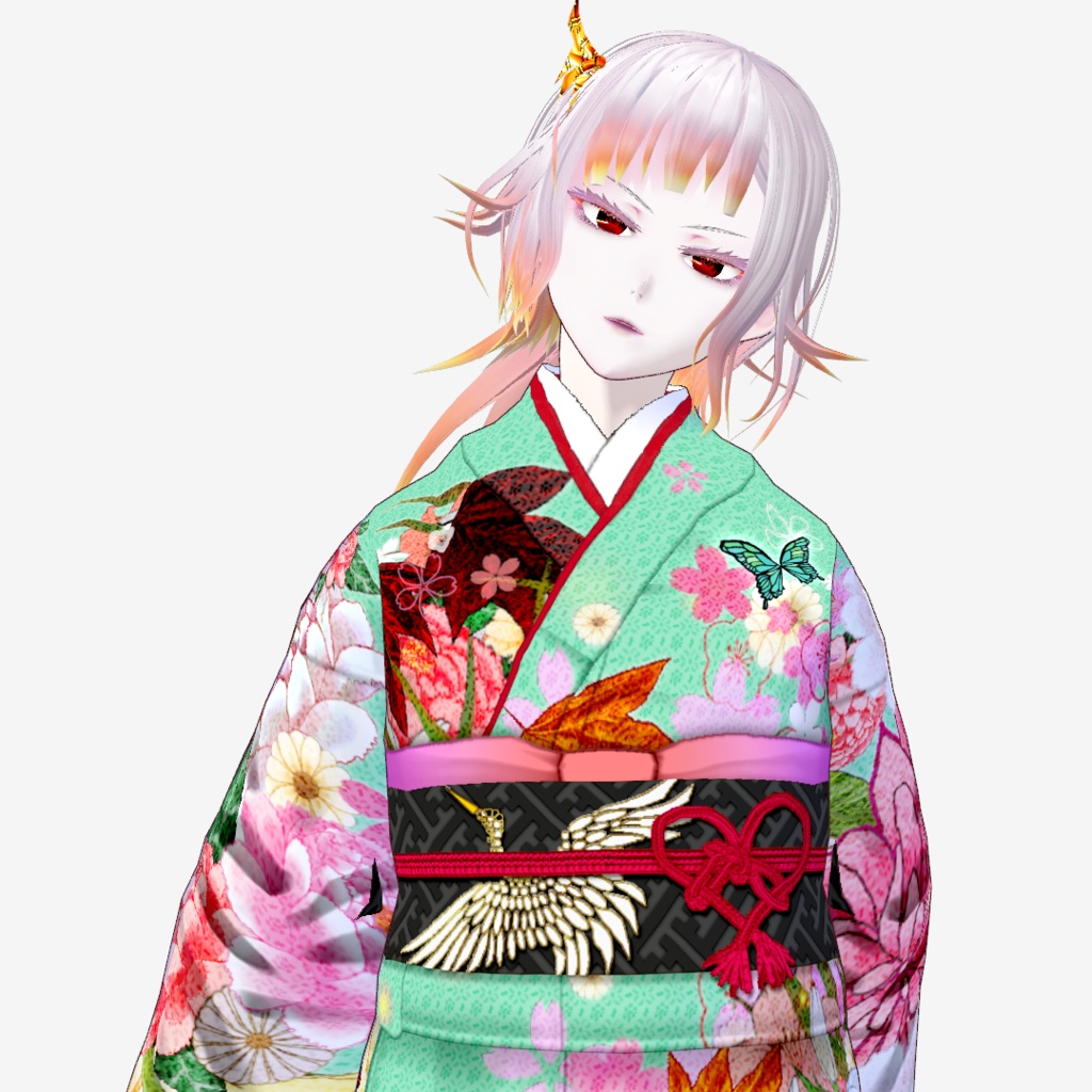 【Vroid】百花繚乱・花園着物【女性・女装用/正式版】