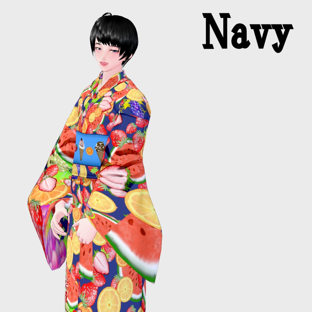 【Vroid・無料版有】THX4000!Fruit YUKATA【女性・女装用/正式版】