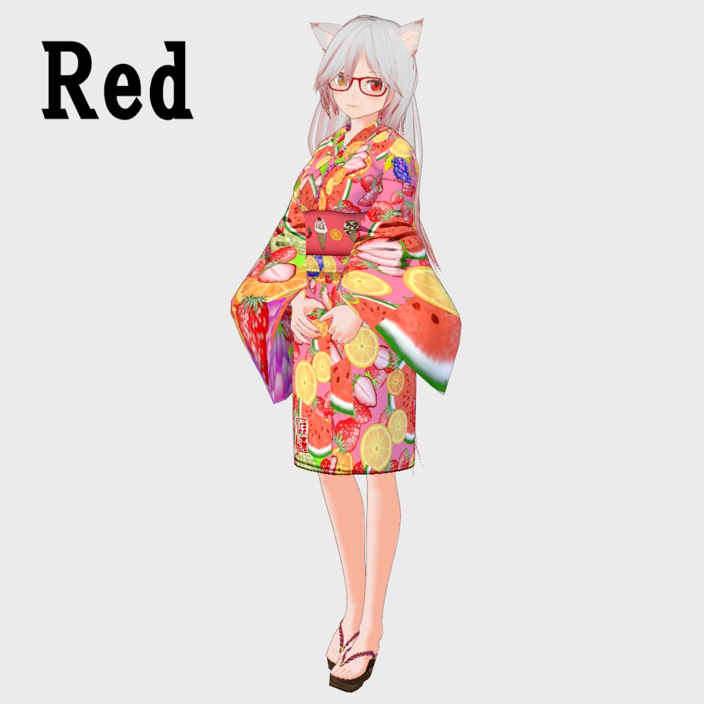 【Vroid・無料版有】THX4000!Fruit YUKATA【女性・女装用/正式版】