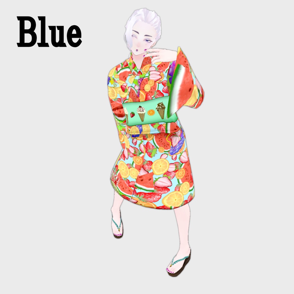【Vroid・無料版有】THX4000!Fruit YUKATA【女性・女装用/正式版】
