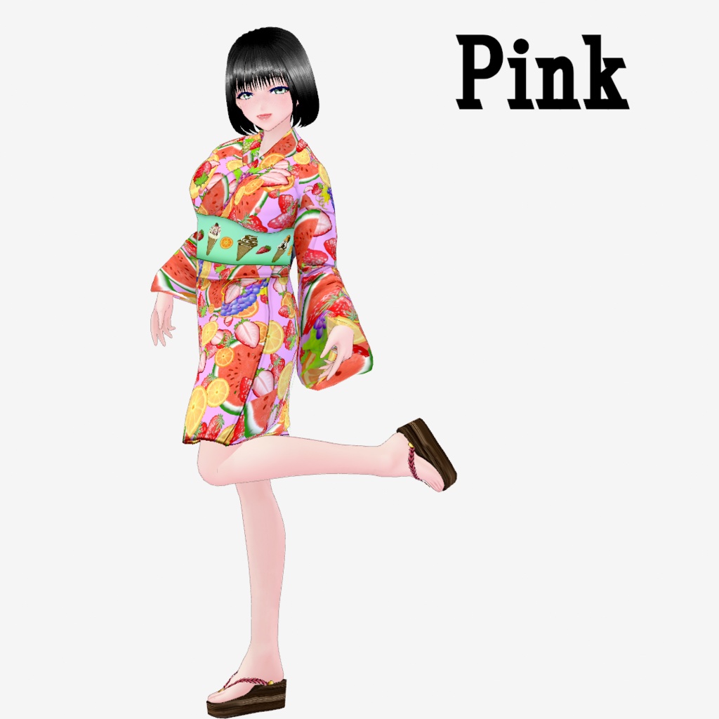 【Vroid・無料版有】THX4000!Fruit YUKATA【女性・女装用/正式版】