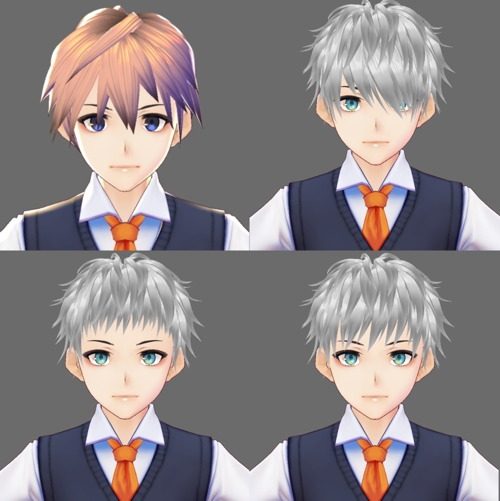 【Vroid】短髪ヘアプリセット4個セット【正式版】