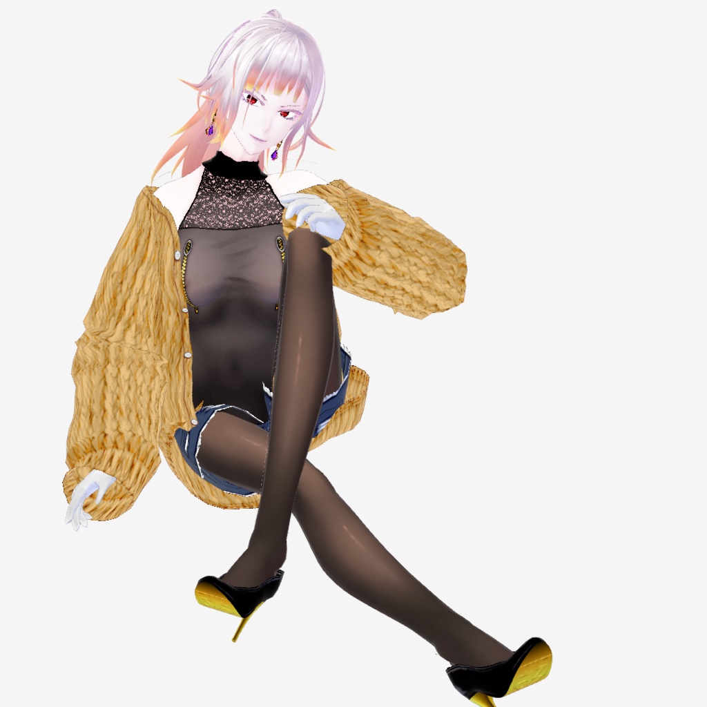 【Vroid・無料版有】男女兼用清楚風痴女服【女性&女装用/正式版】