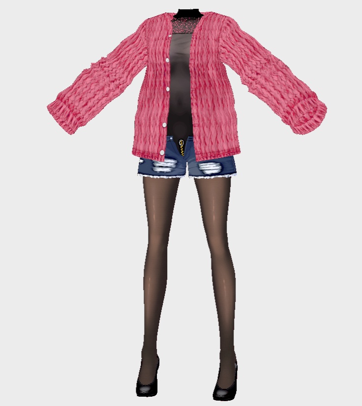 【Vroid・無料版有】男女兼用清楚風痴女服【女性&女装用/正式版】