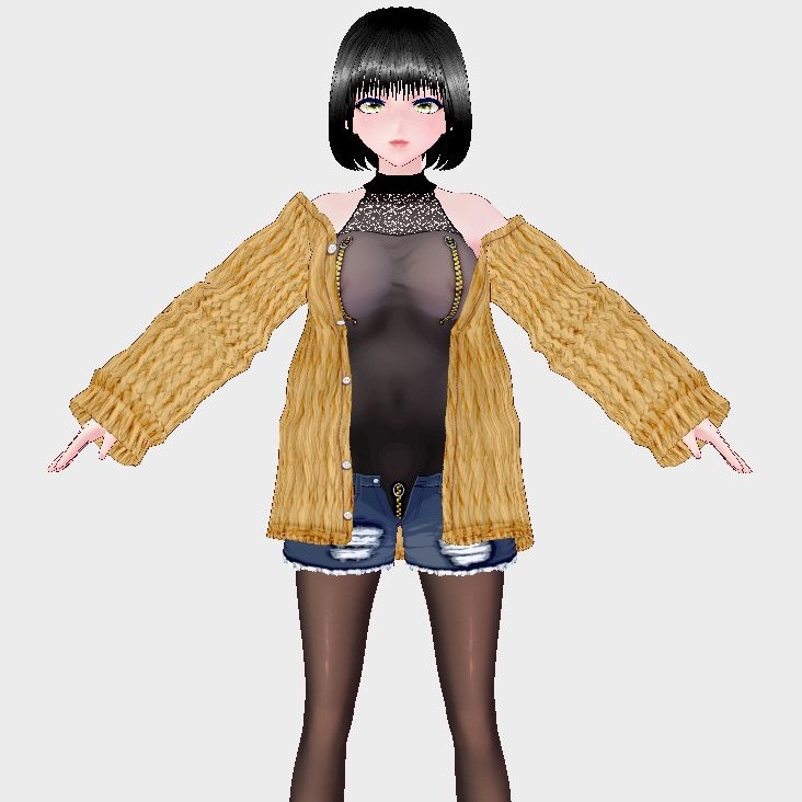 【Vroid・無料版有】男女兼用清楚風痴女服【女性&女装用/正式版】