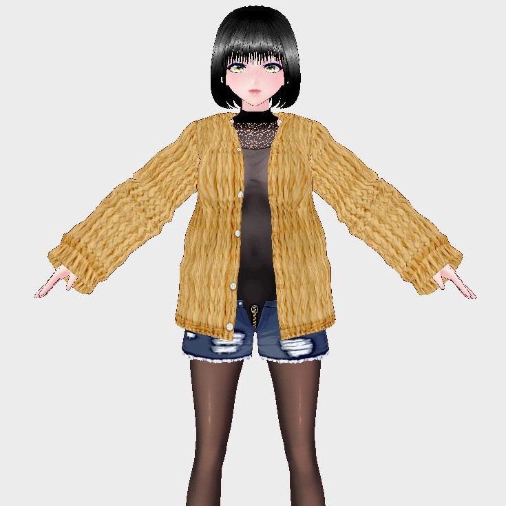 【Vroid・無料版有】男女兼用清楚風痴女服【女性&女装用/正式版】