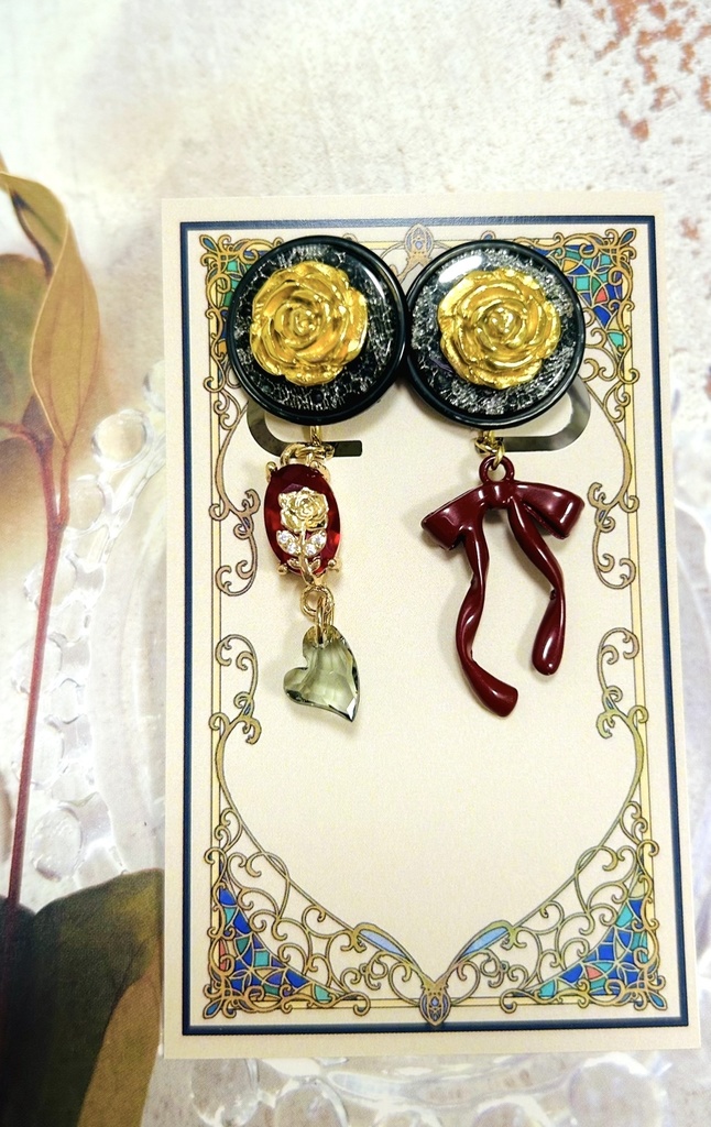 ボタンを使ったイヤリング【京極正宗】