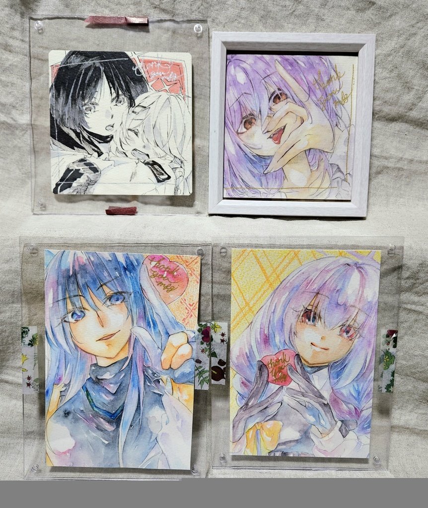 【アナログ原画】ミサヒヨ・ワル顔・ハート