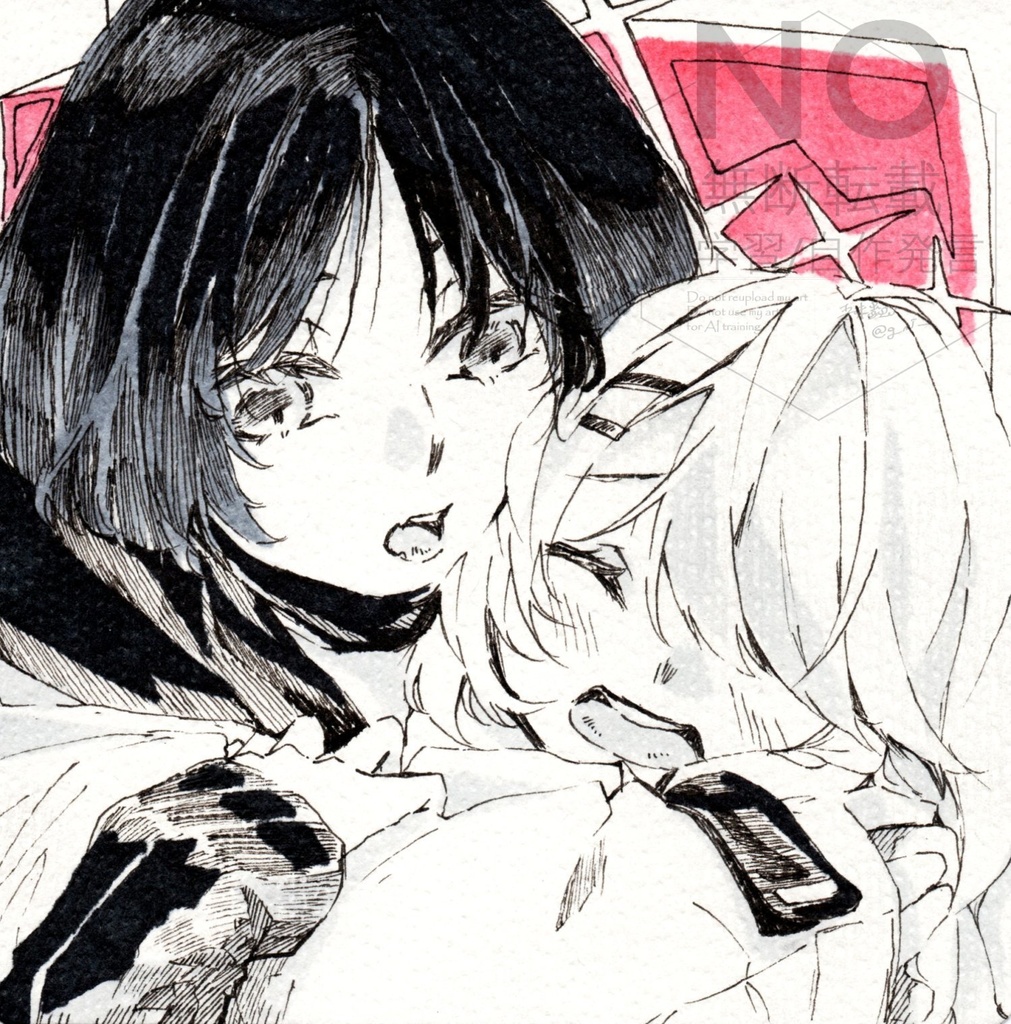 【アナログ原画】ミサヒヨ・ワル顔・ハート