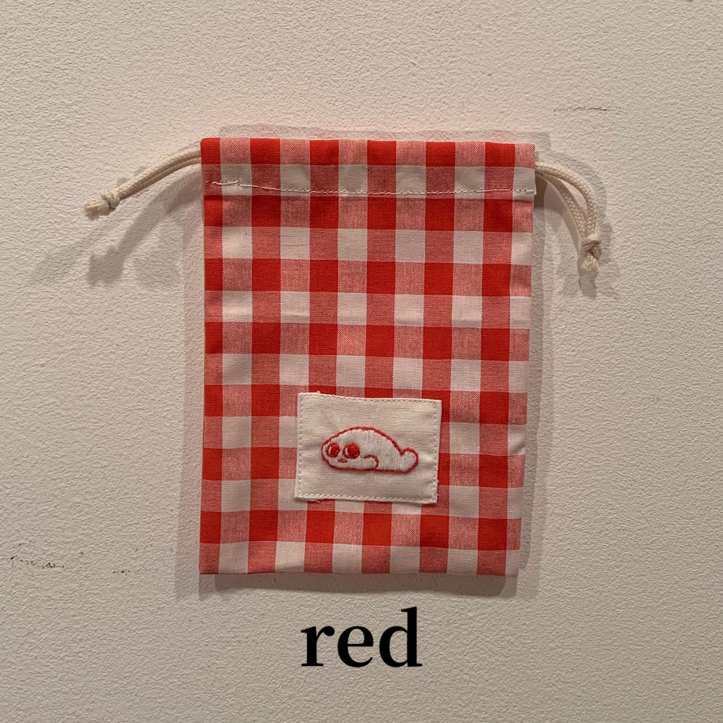 pusa sibirica 刺繍巾着