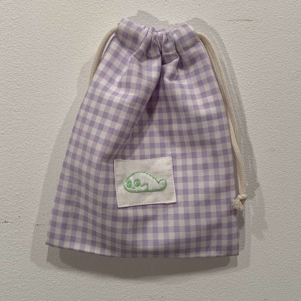 pusa sibirica 刺繍巾着