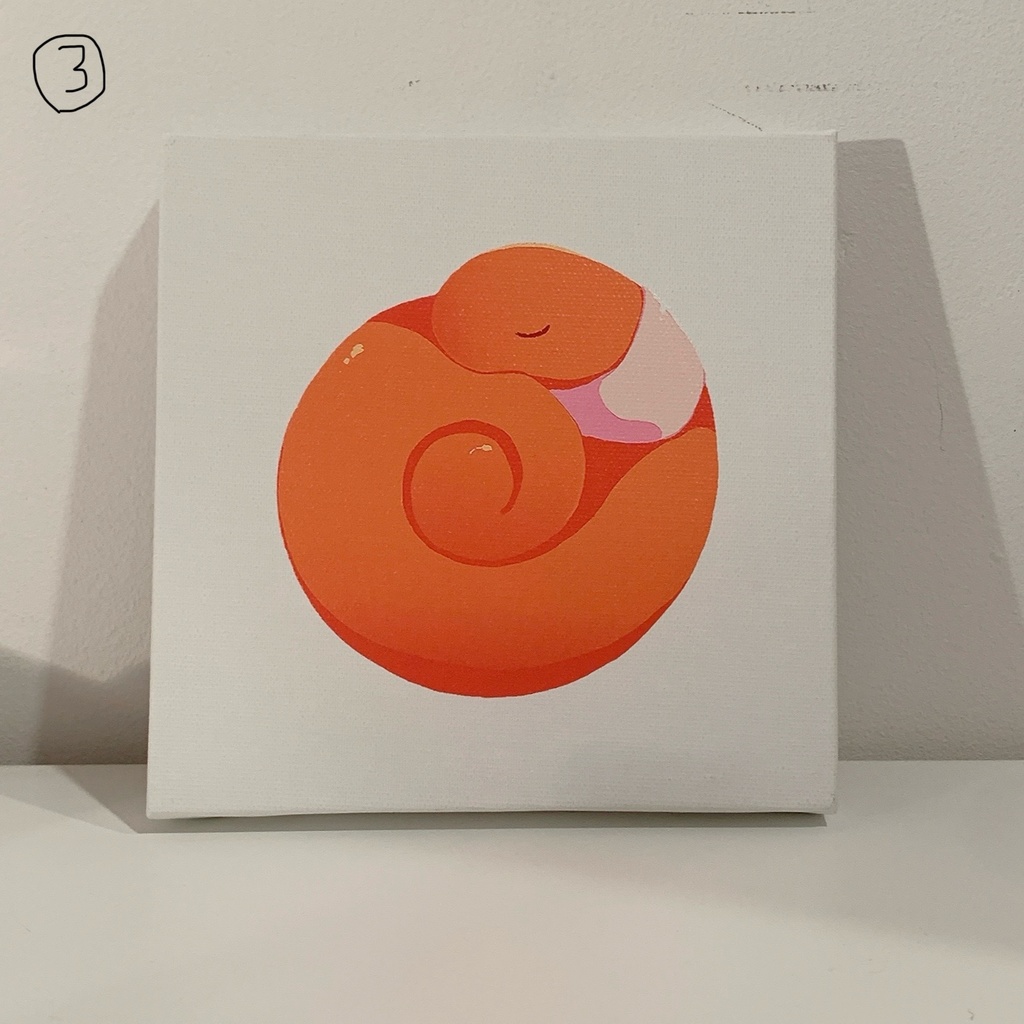 ミミズキャンバスプリント