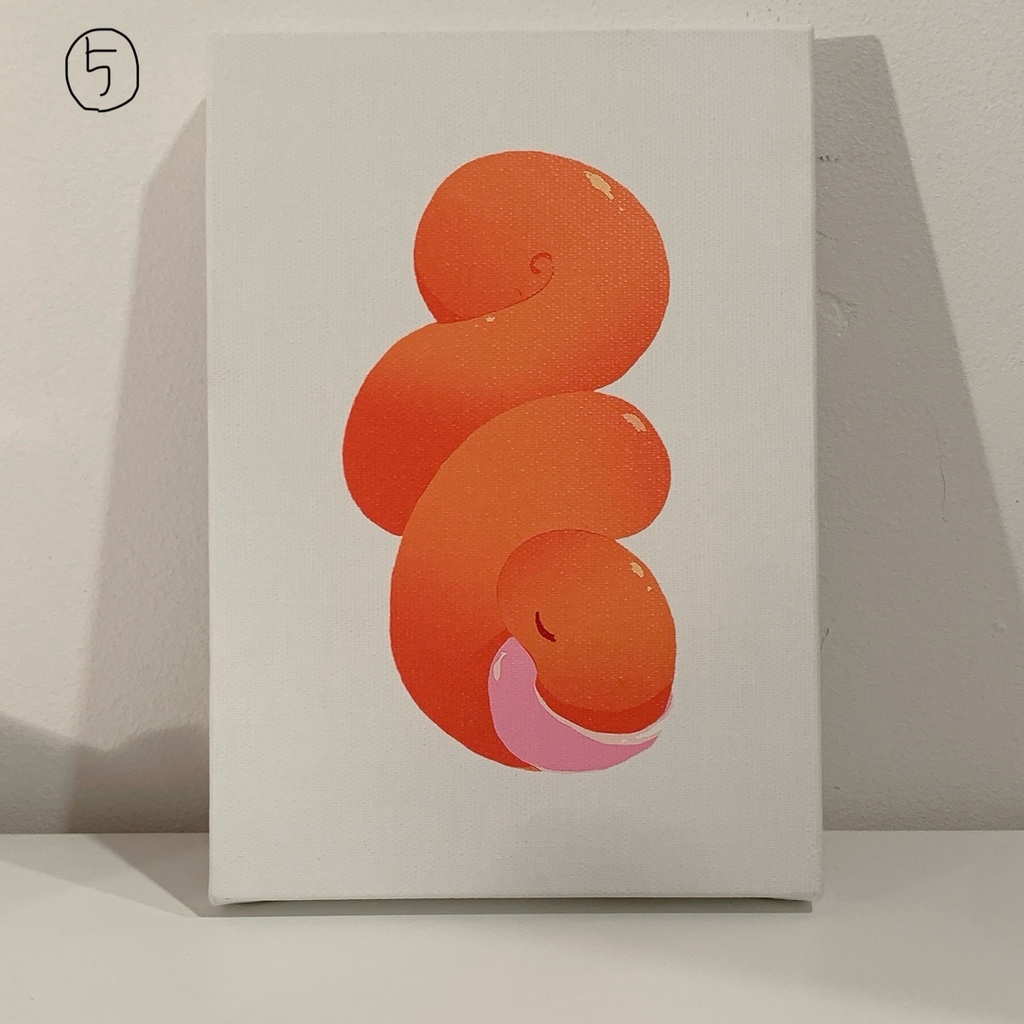 ミミズキャンバスプリント