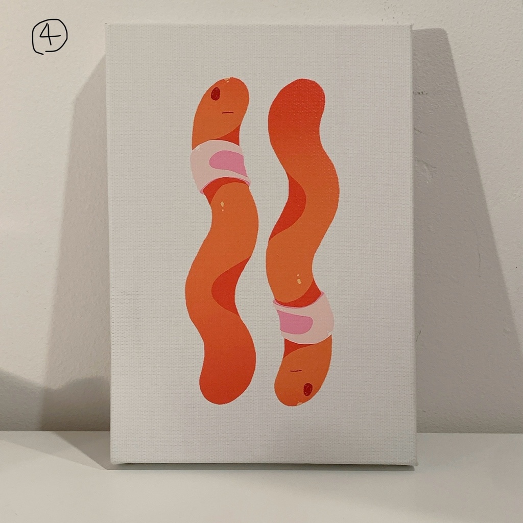 ミミズキャンバスプリント