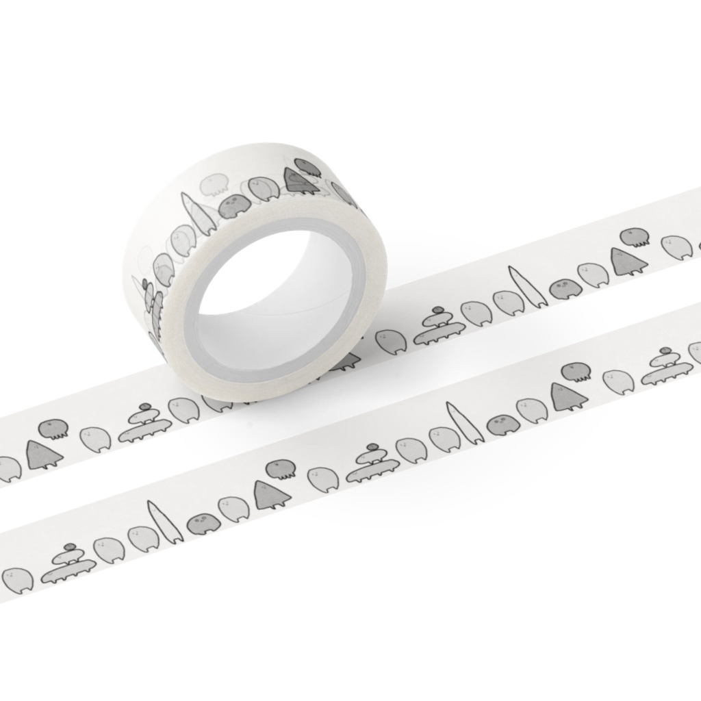 いきもののこうしん(モノクロ)