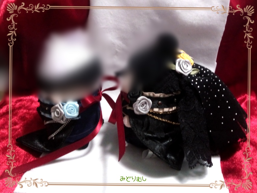 もちまめふわ★ダークウェディング(黒タキシード/ヘッドドレス)