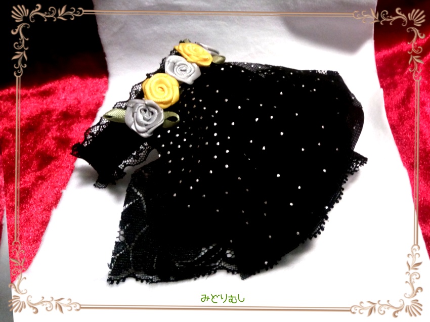 もちまめふわ★ダークウェディング(黒タキシード/ヘッドドレス)