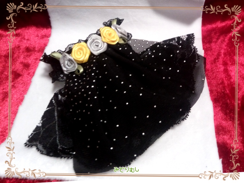 もちまめふわ★ダークウェディング(黒タキシード/ヘッドドレス)