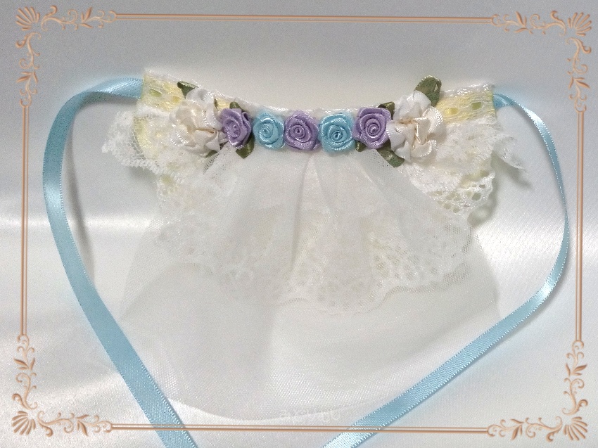 ウエディングドレス(リボン黄)☆俵型マスコットサイズ