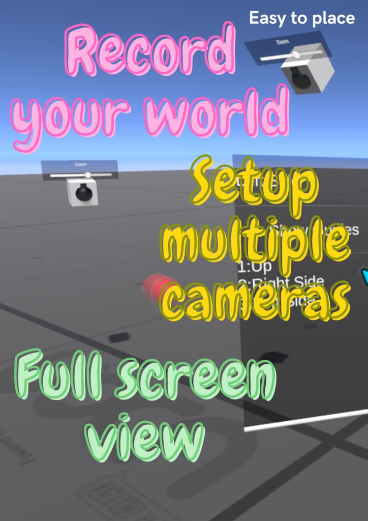 [VRChat]Multiple Camera Remote System | Place cameras around your world