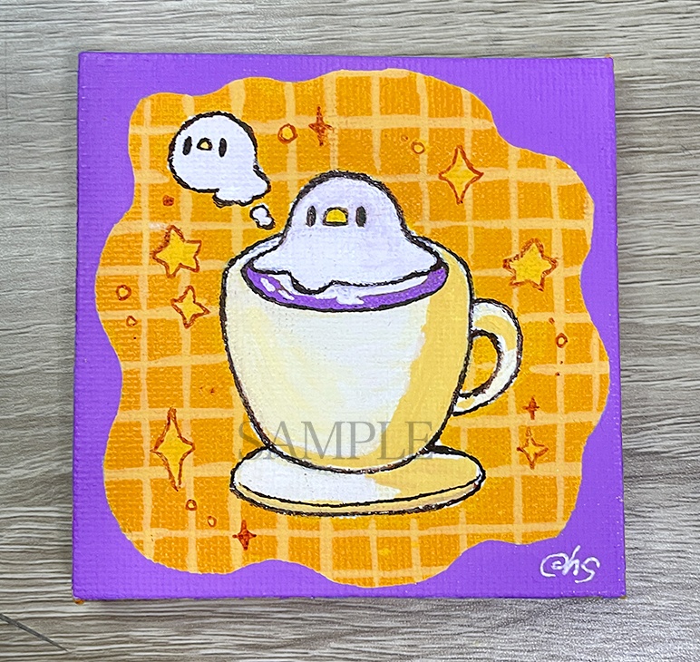 【ミニキャンバス原画】おばチュンラテはいかが?【9月13日20時販売開始】