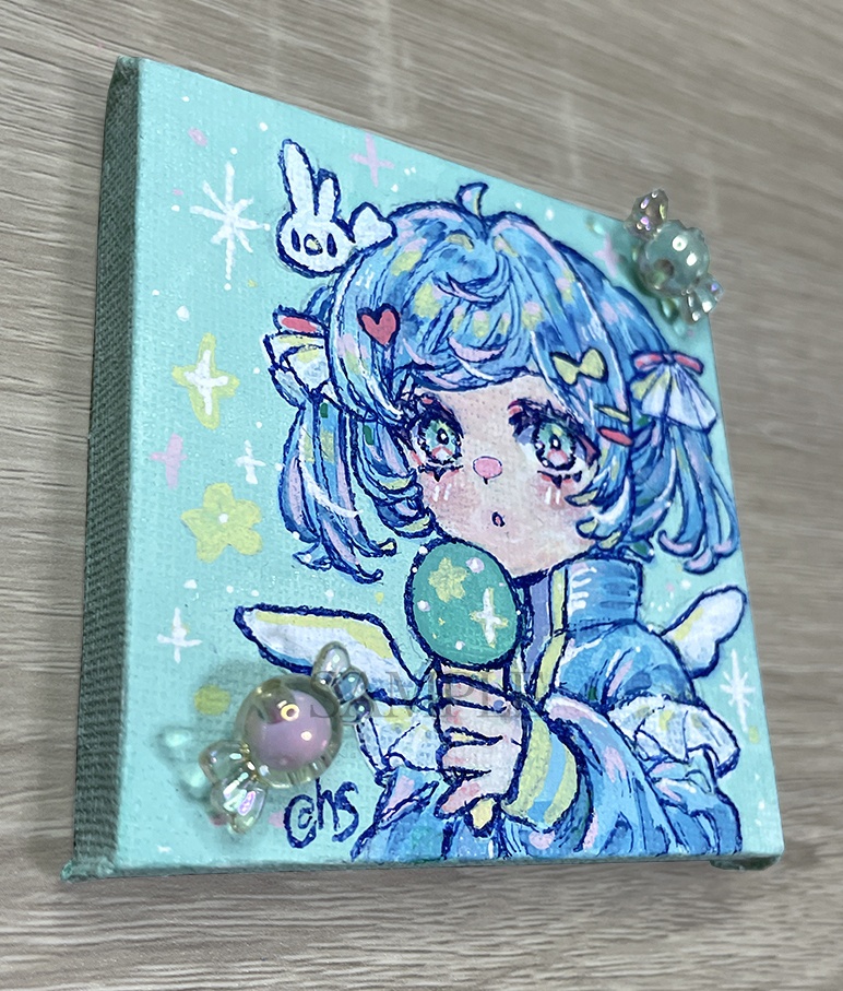 【ミニキャンバス原画】天使さん休憩中【9月13日20時販売開始】