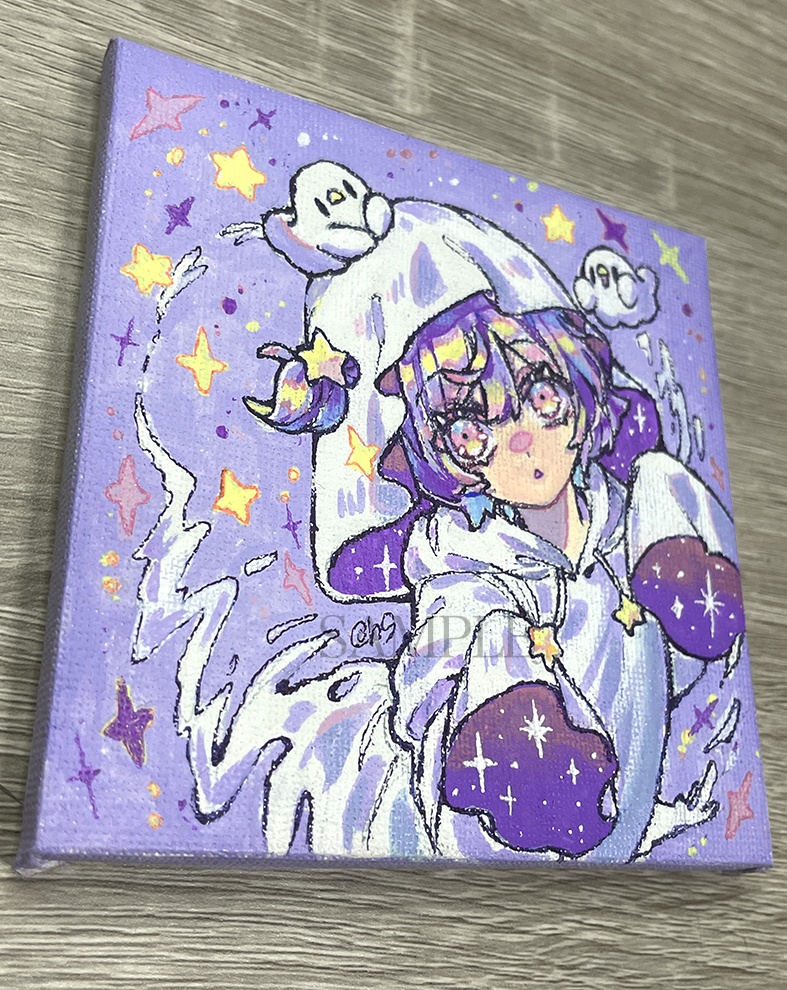 【キャンバス原画】おばチュンとおばけちゃん【9月13日20時販売開始】
