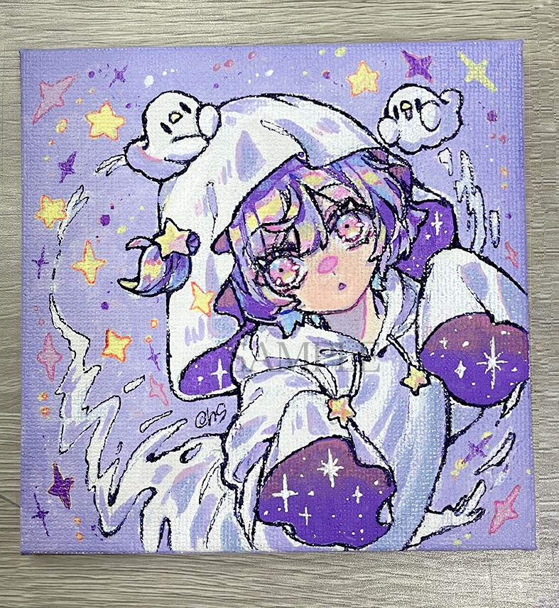 【キャンバス原画】おばチュンとおばけちゃん【9月13日20時販売開始】