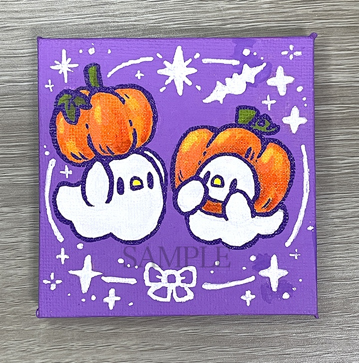 【9月19日20時販売開始】かぼちゃごっこ【ミニキャンバス原画】