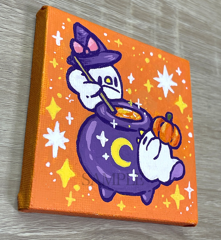 【9月19日20時販売開始】カボチャのスープ作り【ミニキャンバス原画】