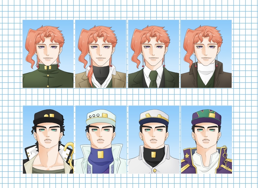 承花証明写真風ステッカー