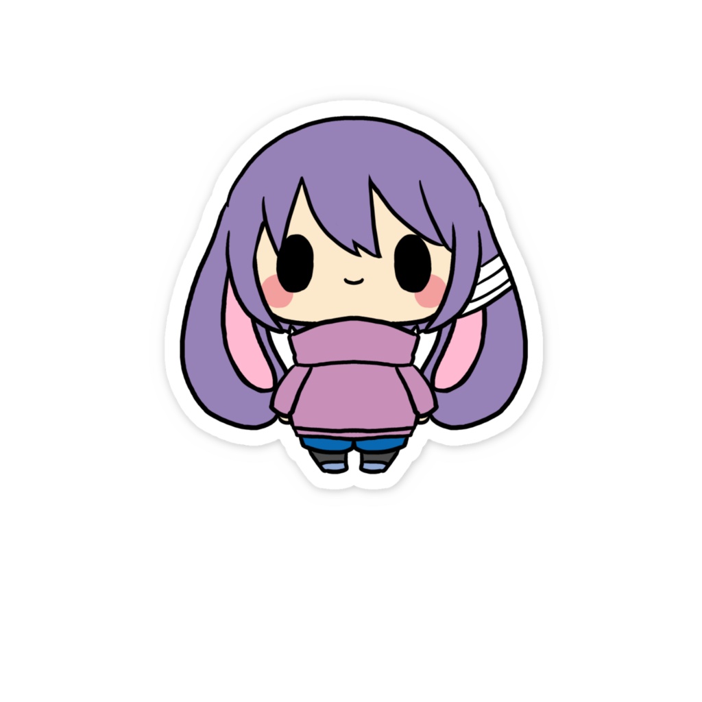 代理うさぎスマホステッカー