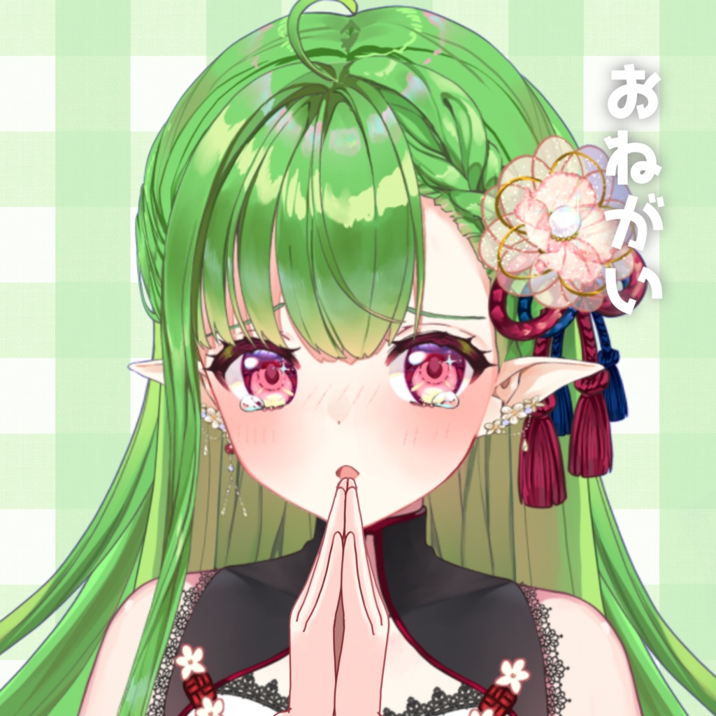 【フリー素材】手を合わせるポーズ素材