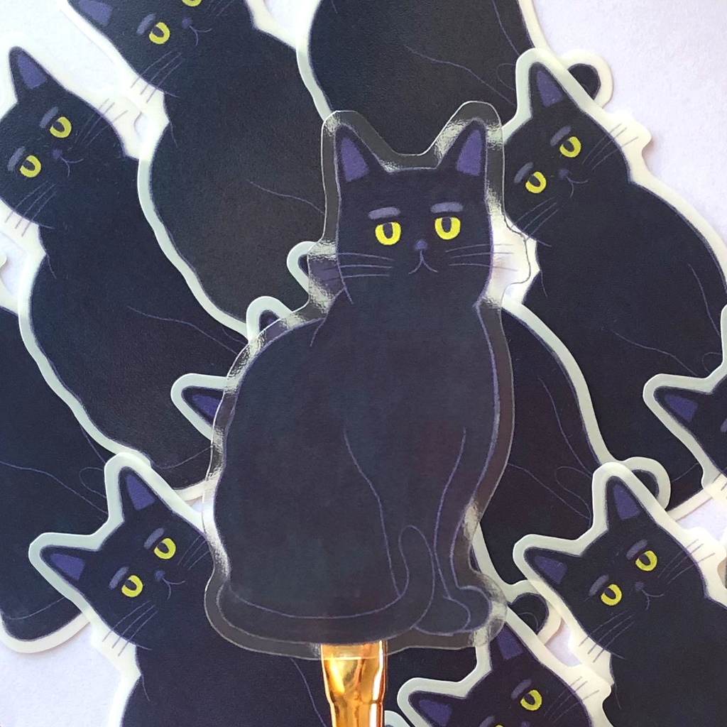 黒猫ステッカー