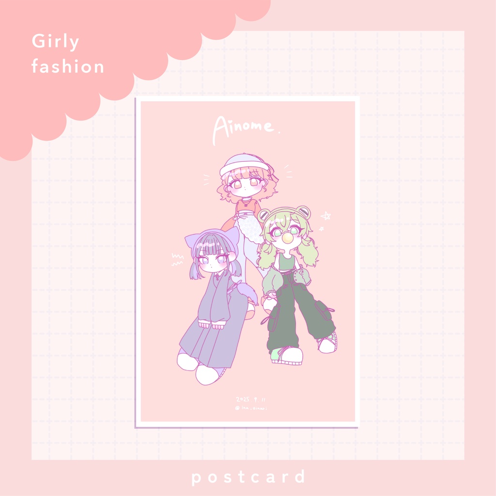 【ポストカード】Girly Fashion♡