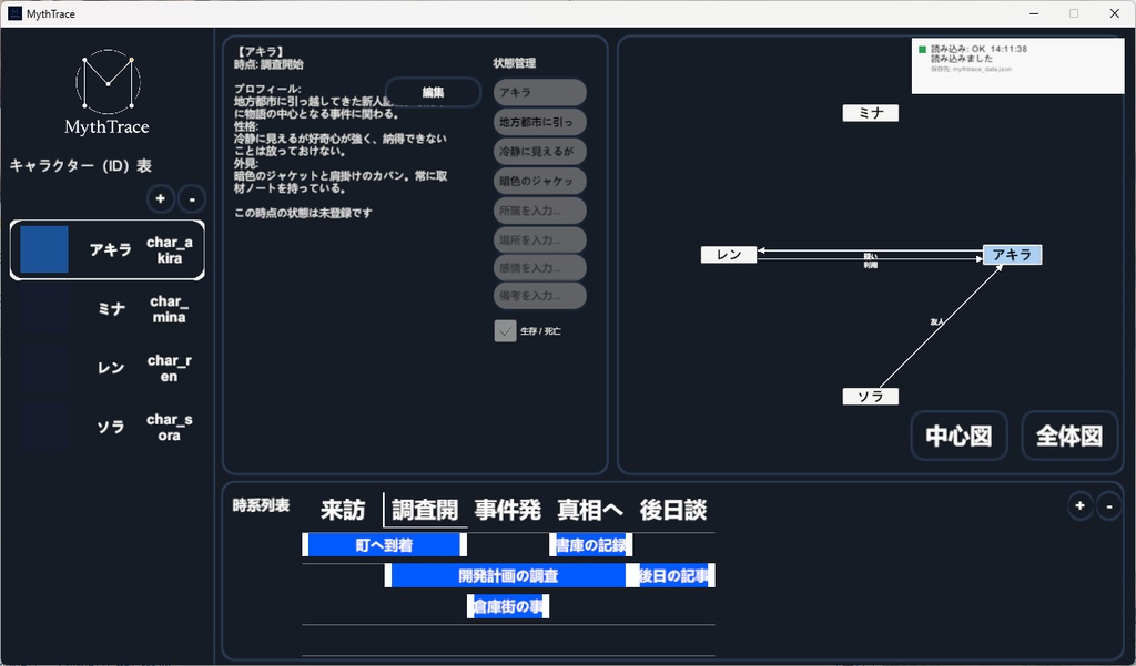 創作支援アプリ『MythTrace』