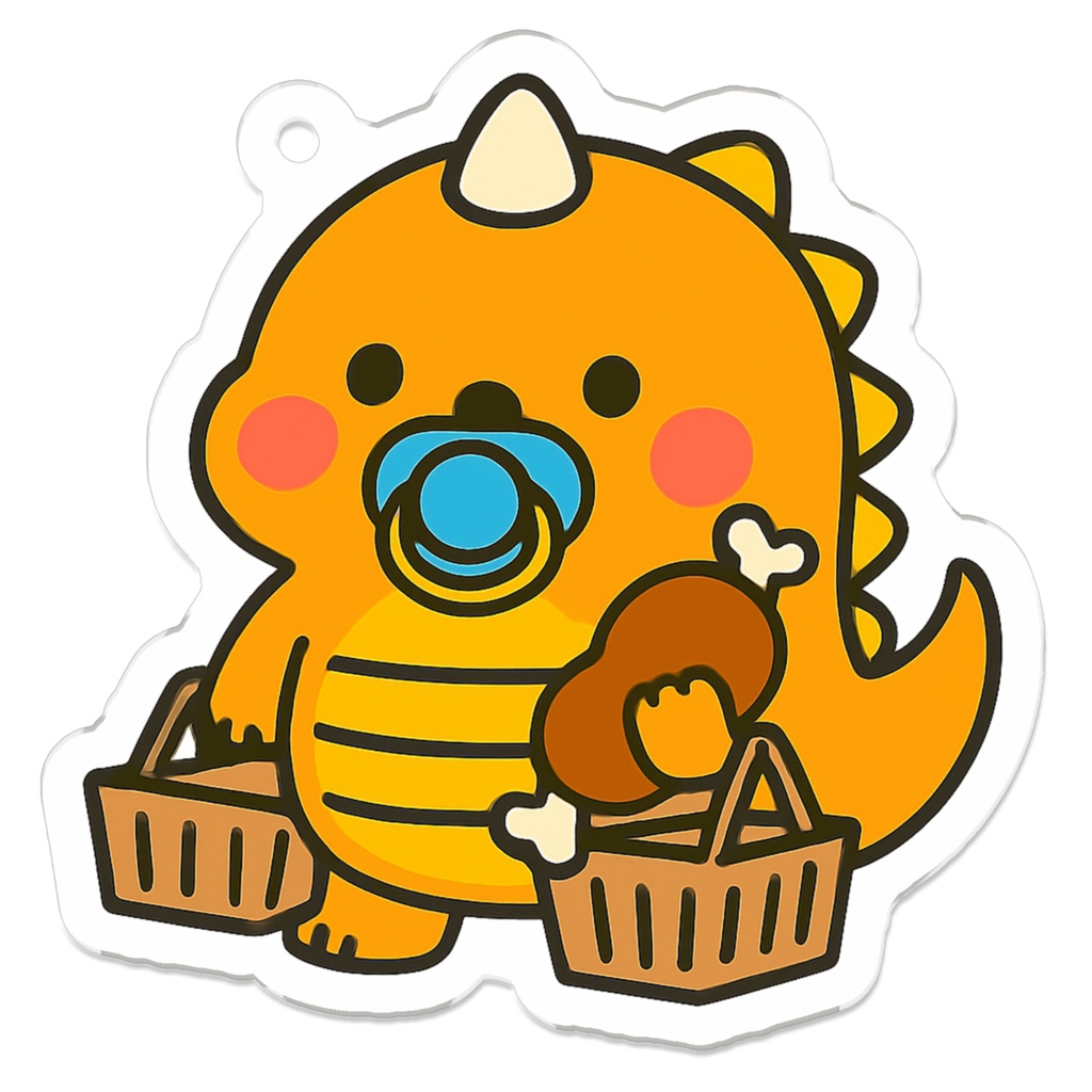 バズルくん チュッパザウルス アクリルキーホルダー50㎜×50㎜