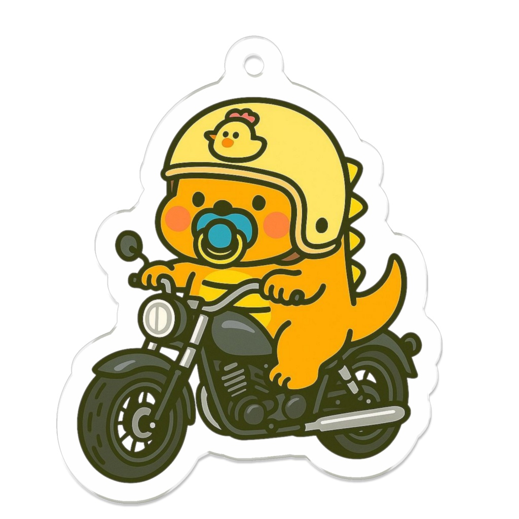 バズルくん バイクバージョン アクリルキーホルダー(コーティング)