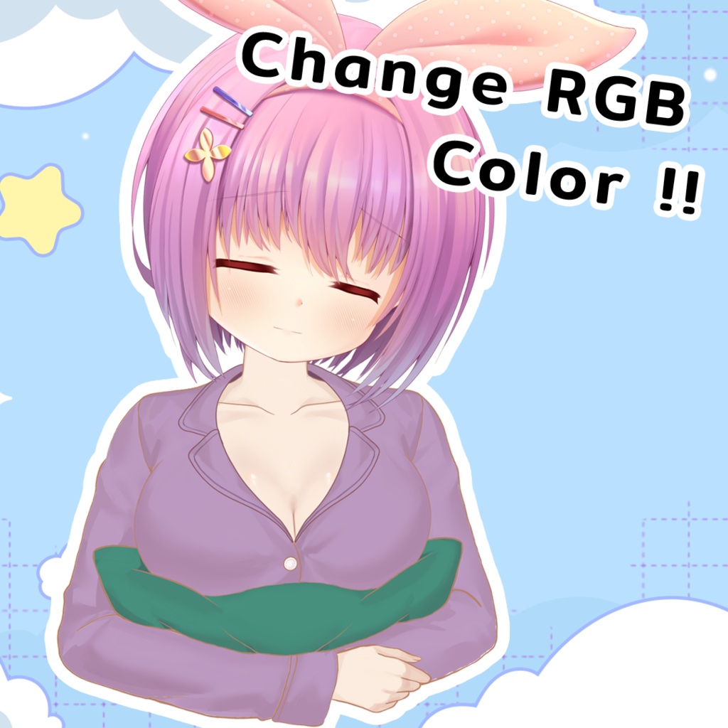 【VTuber向け Live2Dアイテム】パジャマ / Pajama|RGB 色|アニメーション付き|VTS対応