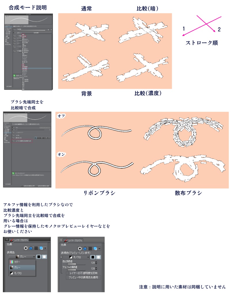 四角エフェクトブラシ クリスタのブラシ屋さん Booth