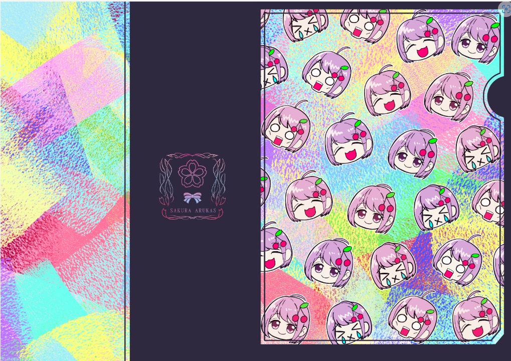 感情おみゃクリアファイルA4(黒)