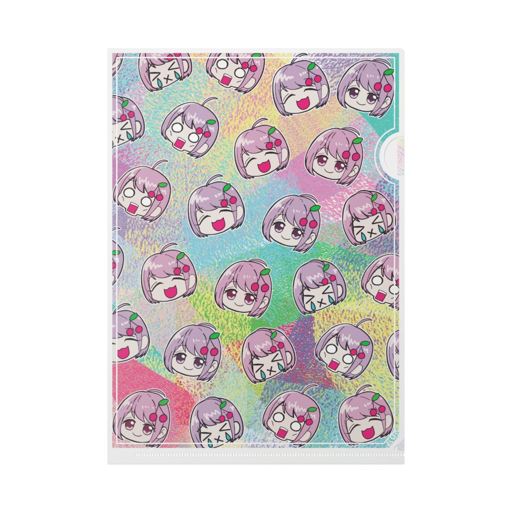 感情おみゃクリアファイルA4(白)