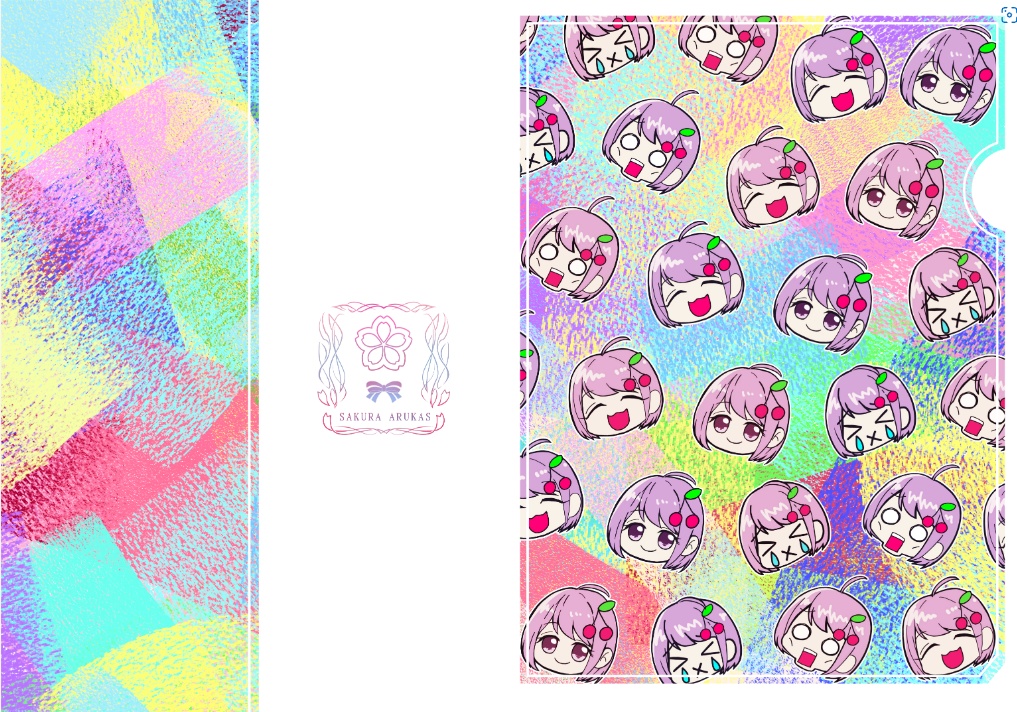 感情おみゃクリアファイルA4(白)