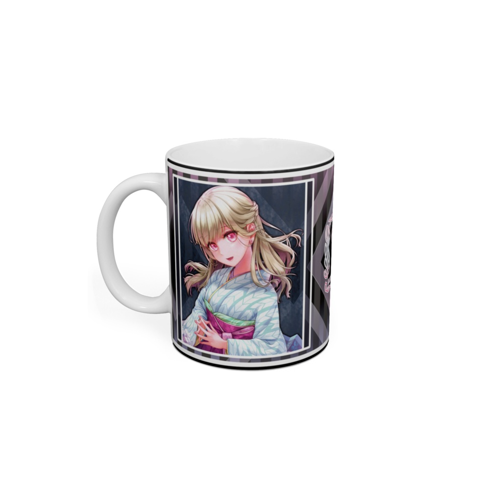 桜マグカップ黒