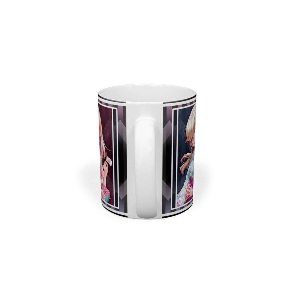 桜マグカップ黒